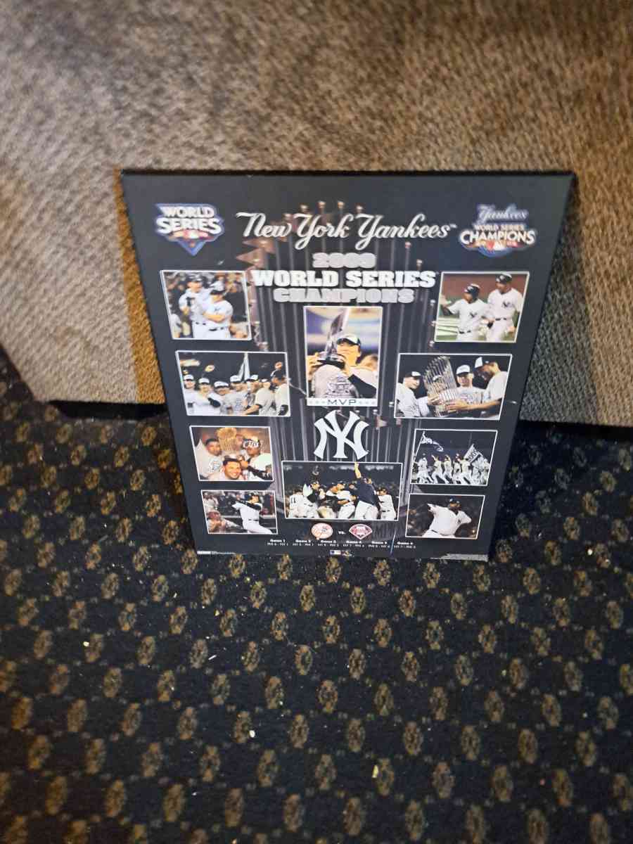 2009 world series plaque of the new york Yankees - Philmont, New York