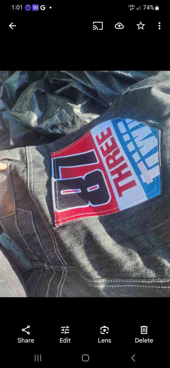 8 ball leather jacket n 8 ball shirt n pants - Honea Path, South Carolina - FleaMarketBay