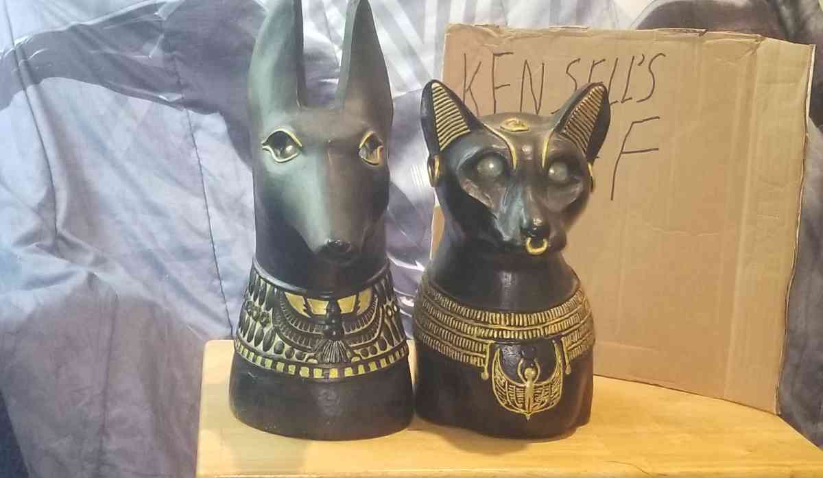 Rare Anubis And Bastet Life Size Vintage  Statues - Cedar Rapids, Iowa