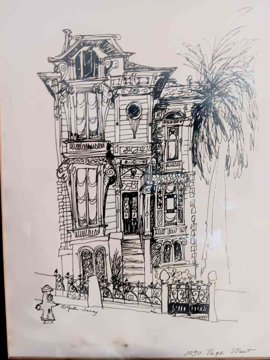 architectrial original sketch signed and professionally feam - Altamonte Springs, Florida - FleaMarketBay