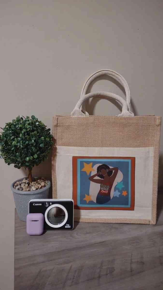 Jute Bag with frontal pocket - Lawrenceville, Georgia