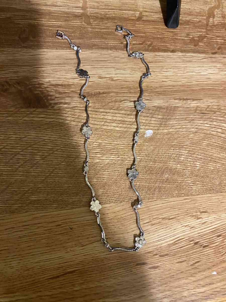 a flower necklace
