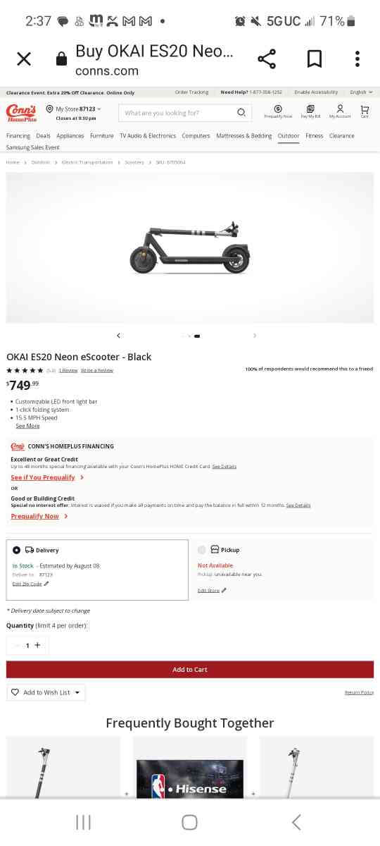 electric scooter - Albuquerque, New Mexico - FleaMarketBay