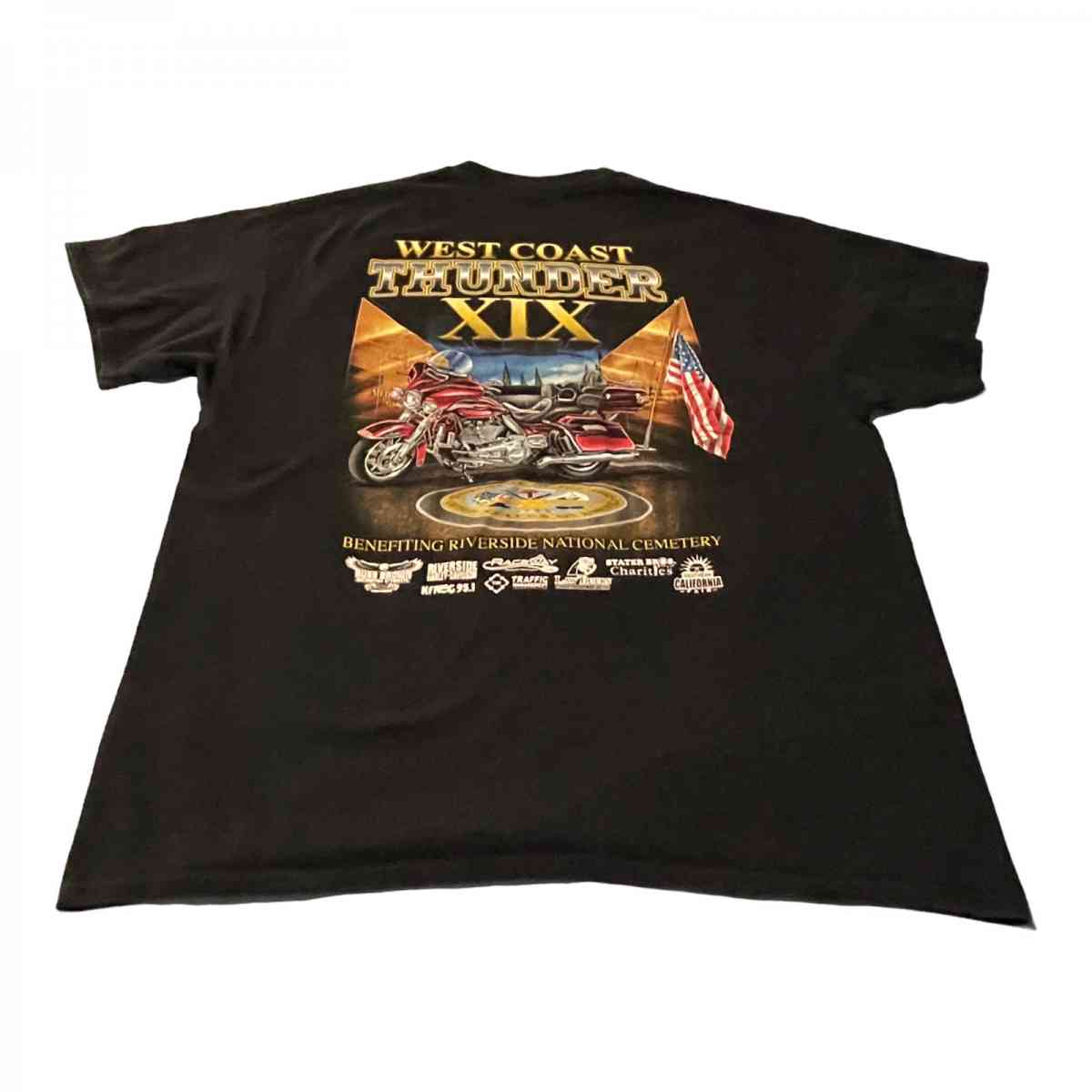 2019 West Coast Thunder Memorial Ride Tee XL - Fontana, California - FleaMarketBay