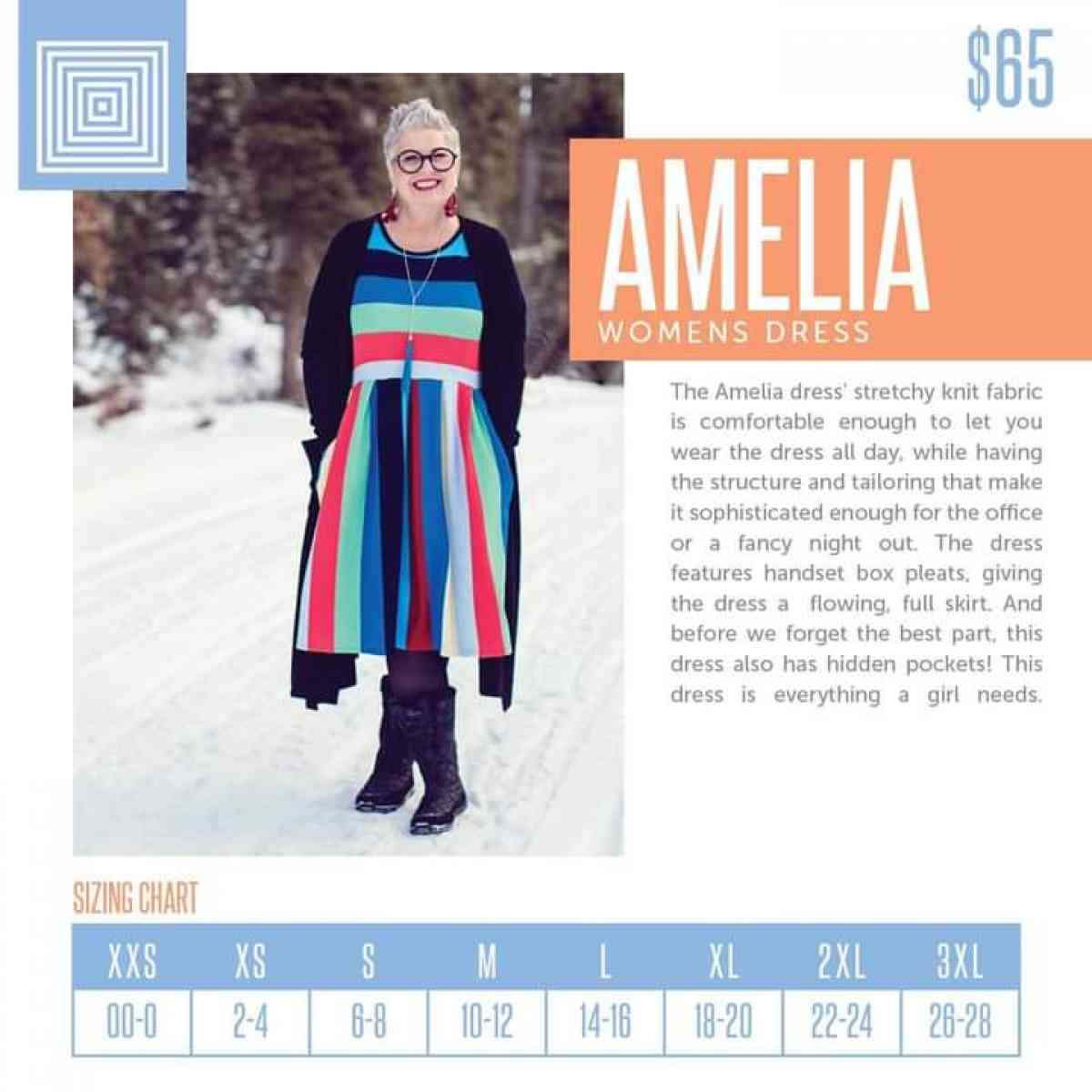 LuLaRoe Elegant XL Amelia 35     Retails for 86 - Hemet, California - FleaMarketBay