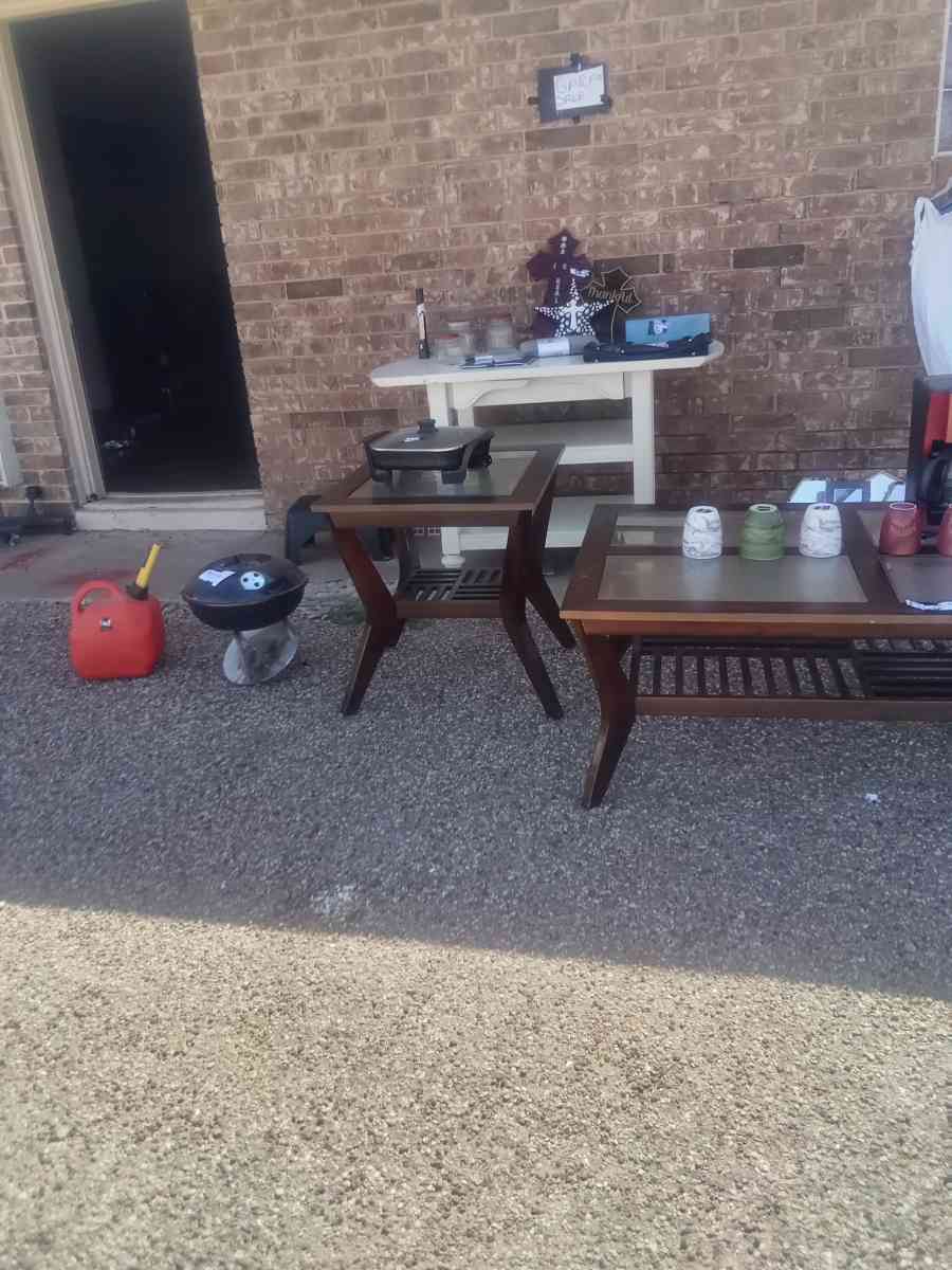 China cabinet living room couches end tables coffee pot with - Lubbock, Texas - FleaMarketBay