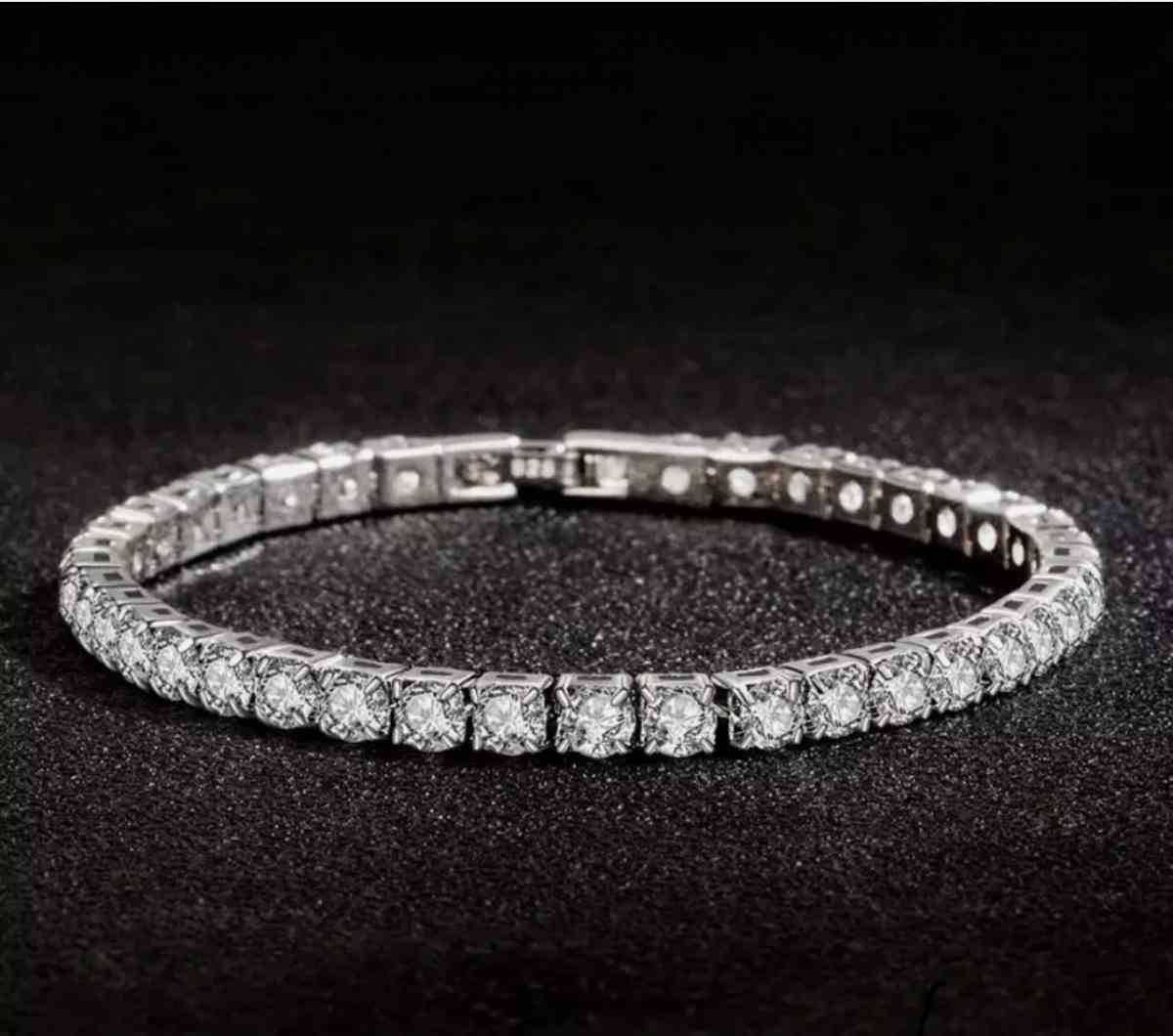Real Moissanite Bracelet for Women S925 Sterling Silver 5mm - Dedham, Massachusetts