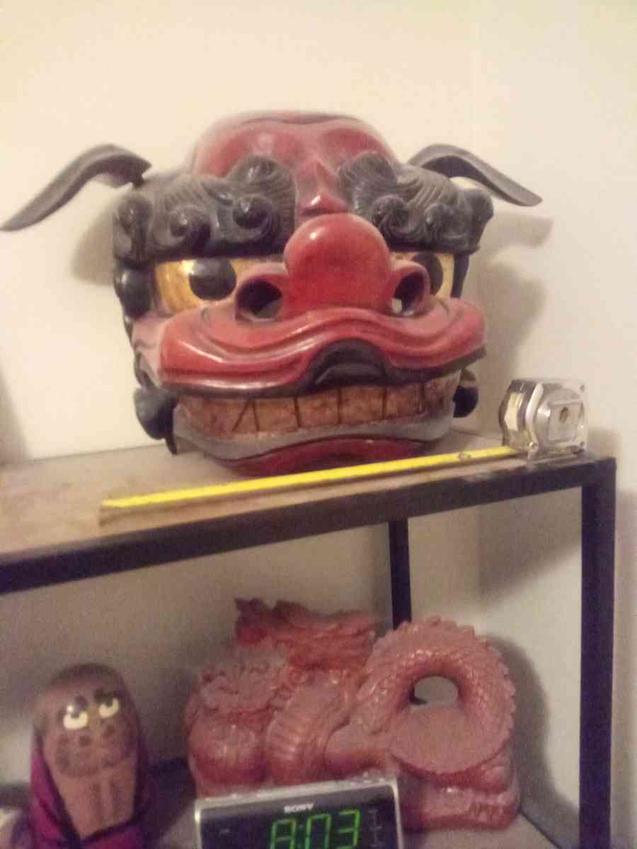 shishi matsuri mask from Japan prewar - Ames, Iowa