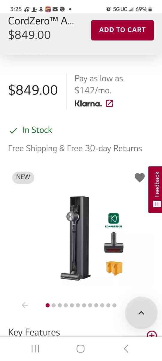 LG cord zero all in one stick vacuum with power mop - Phoenix, Arizona - FleaMarketBay