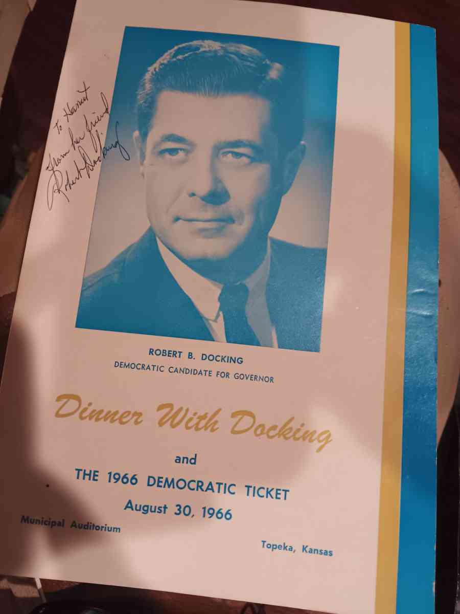 Demorcratic dinner election memorabilia - Wichita, Kansas