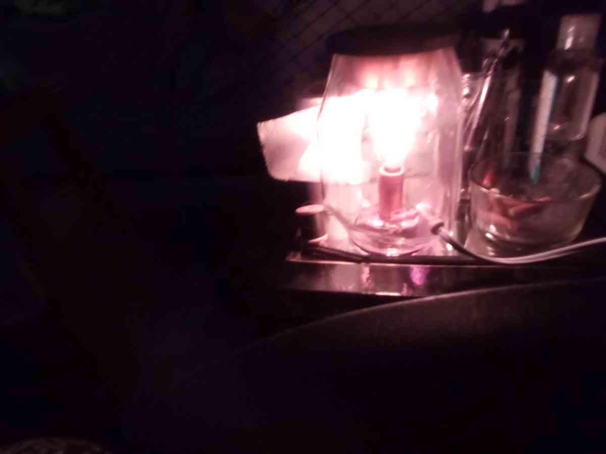 Clear light up candle burned - Corpus Christi, Texas