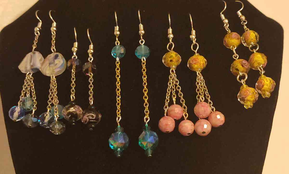 hand made glass bead earrings - Glenpool, Oklahoma - FleaMarketBay