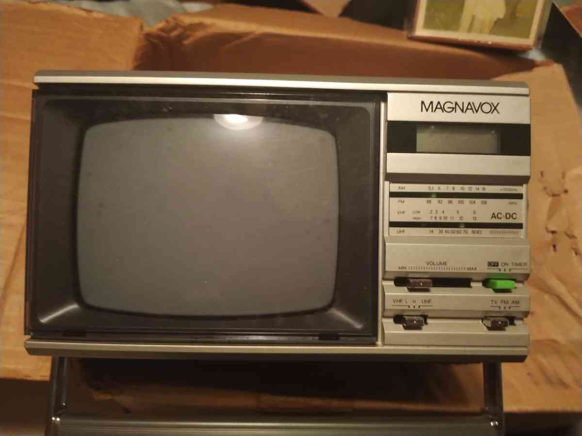 vintage but new never used portable Magnavox TV with cord - Houston, Texas