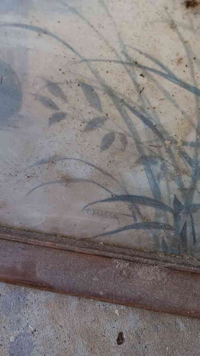 F MASSA RACCOON PAINTING FRAMED - Montgomery, Alabama - FleaMarketBay