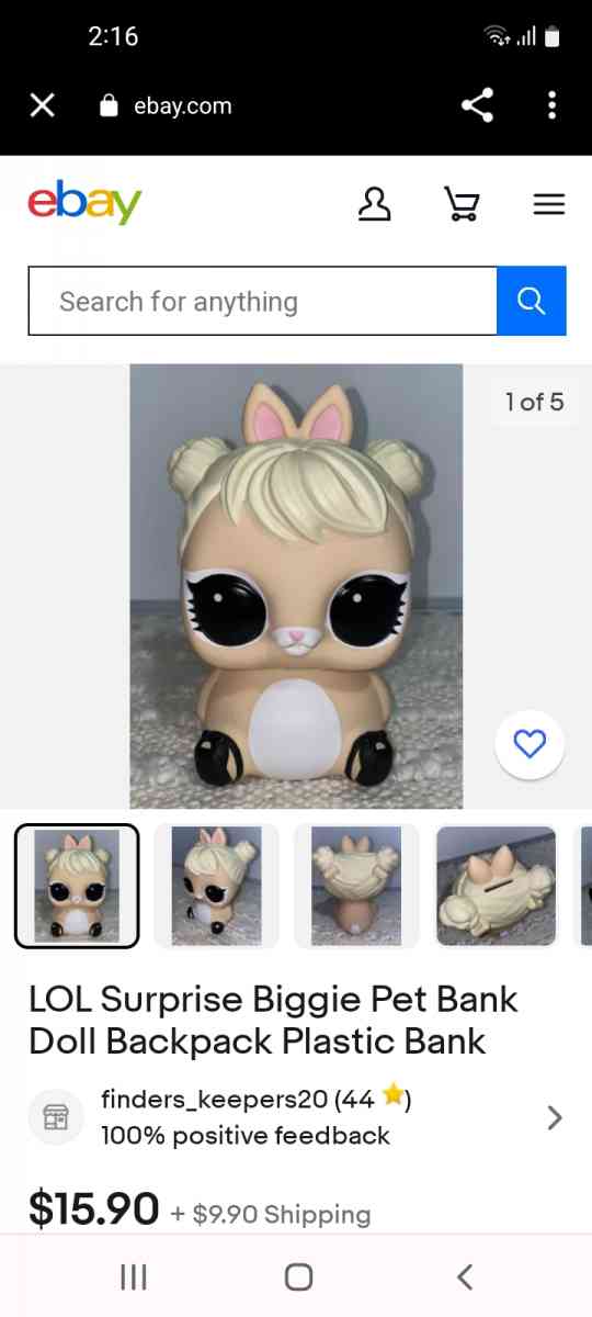 LOL Biggie pet Bank Doll Excellent used condition - Carson, California - FleaMarketBay