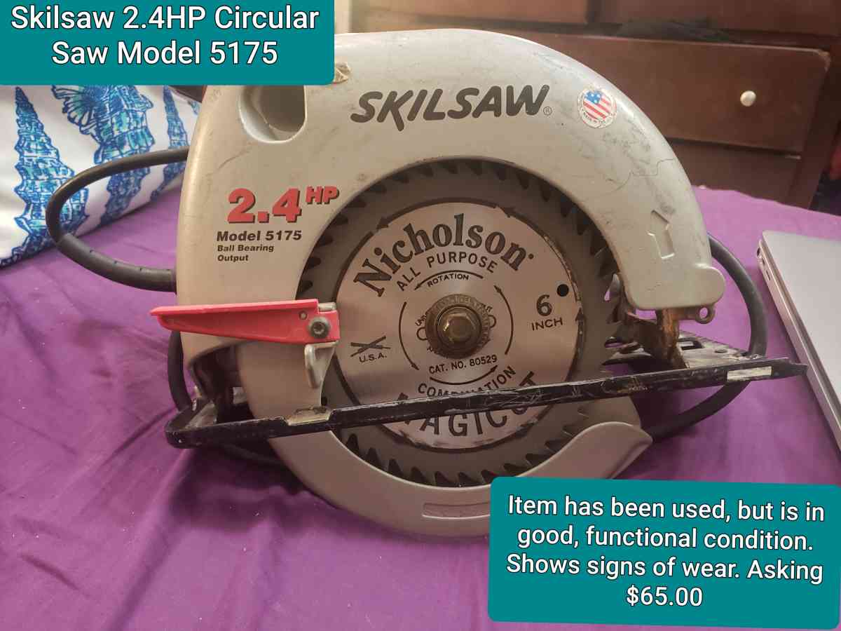 Skilsaw 24HP Circular Saw Model 5175 - Springdale, Arkansas