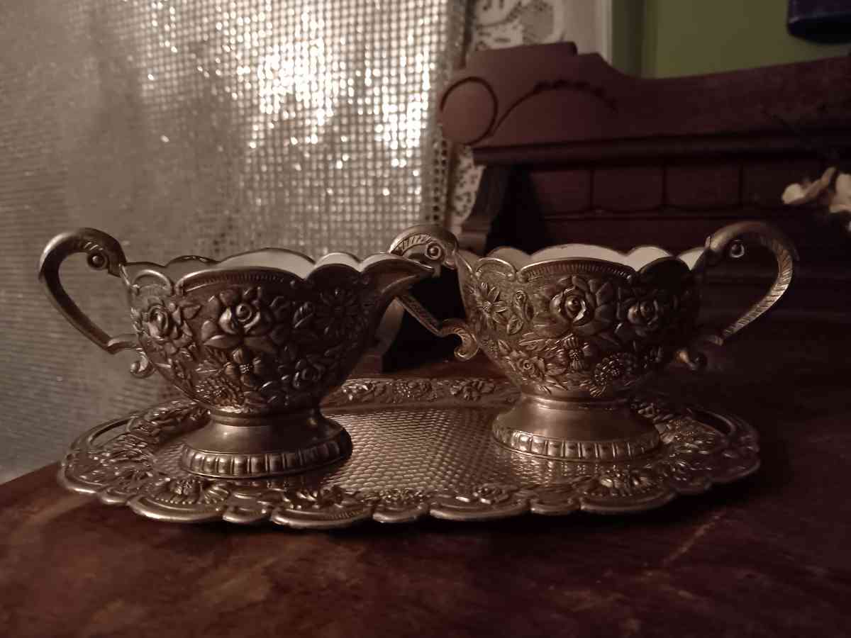 Silver cream and sugar set - Spartanburg, South Carolina
