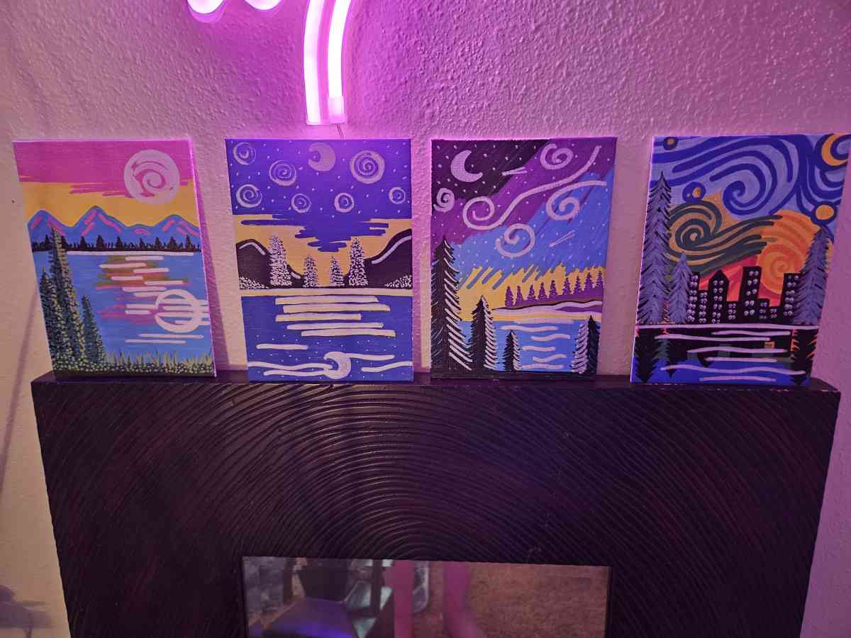 Hand Painted Acrylic Canvases - Eugene, Oregon - FleaMarketBay