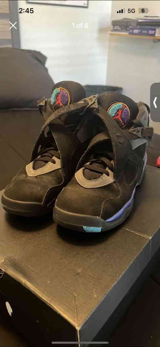 Air Jordan Retro Aqua 8s Youth Size 7 - Hurst, Texas - FleaMarketBay