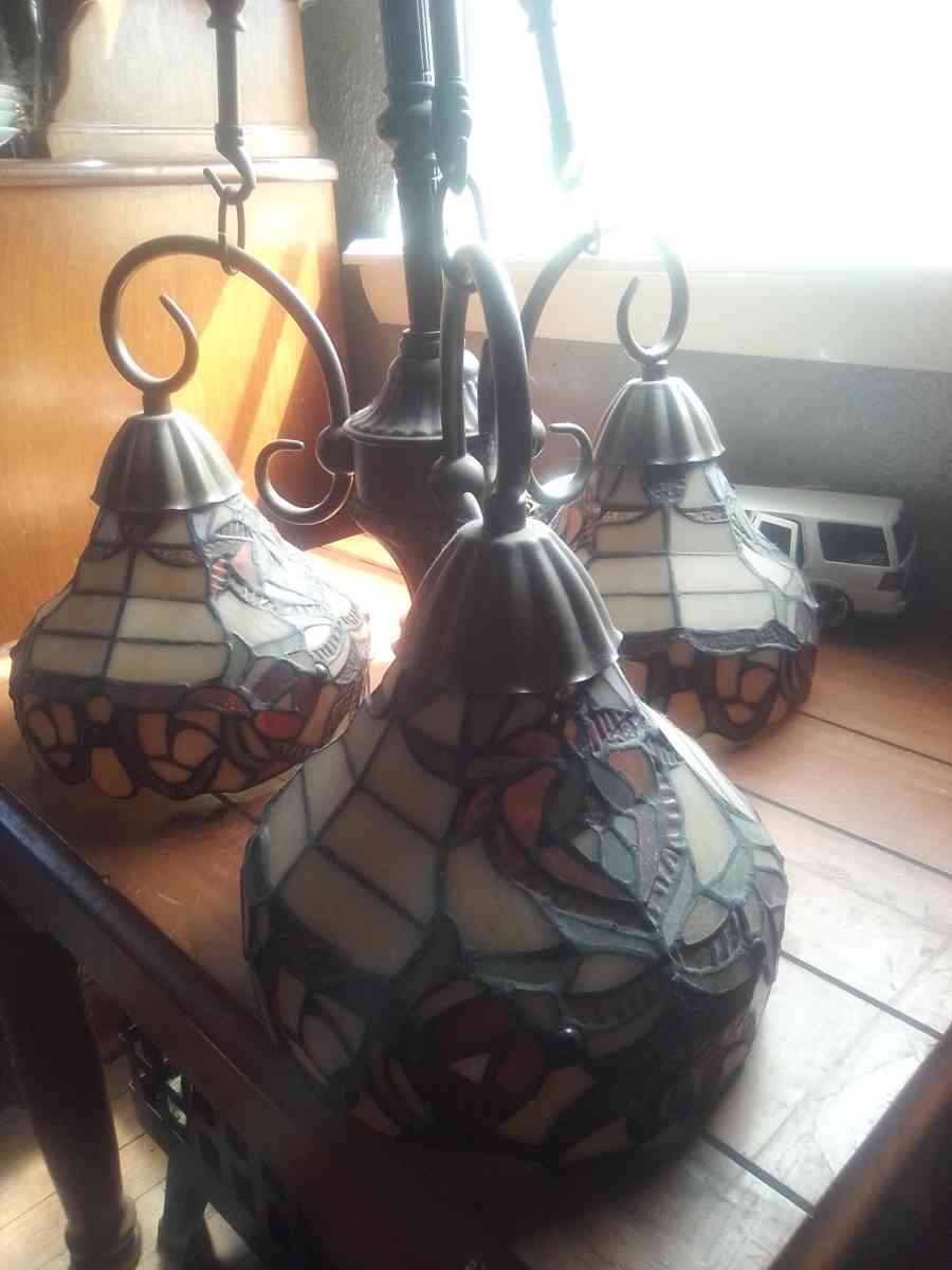 Stain Glass Chandelier - Lawton, Oklahoma - FleaMarketBay