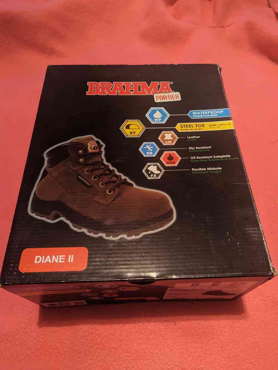 women work boots size 8 steel toe new in box 25 - Miami, Florida - FleaMarketBay