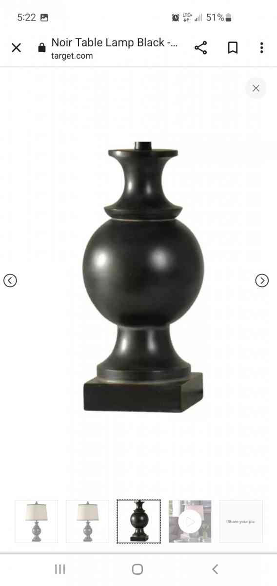 set noir table lamps - Wichita, Kansas - FleaMarketBay