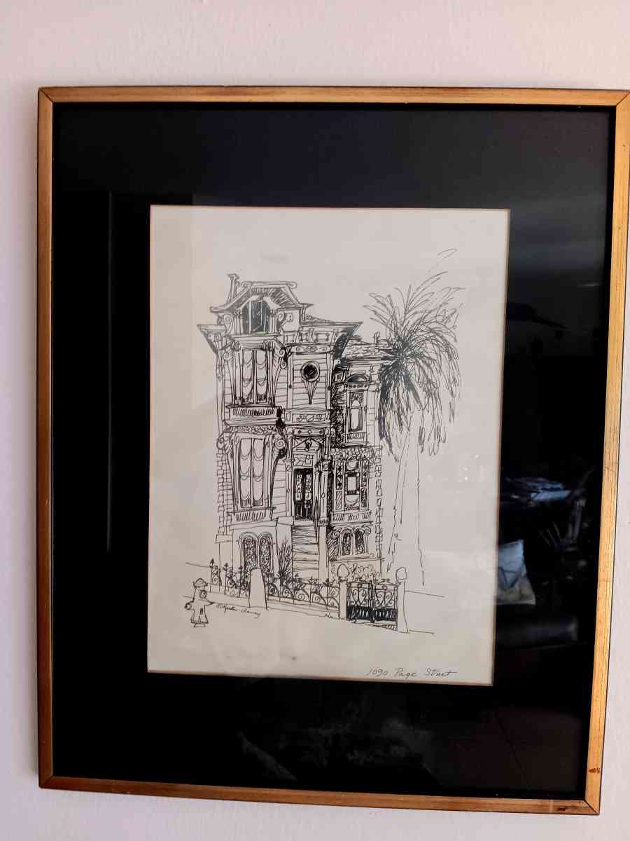 architectrial original sketch signed and professionally feam - Altamonte Springs, Florida - FleaMarketBay