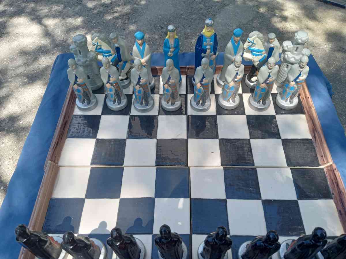 porcelain handpainted chess set - Plant City, Florida