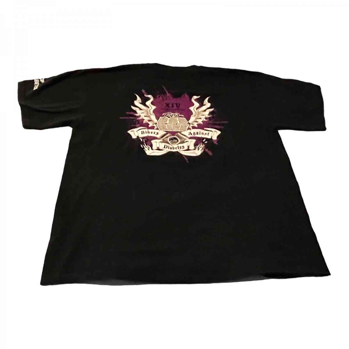 2018 Bikers Against Diabetes Ride Tee XL NWOT - Fontana, California - FleaMarketBay
