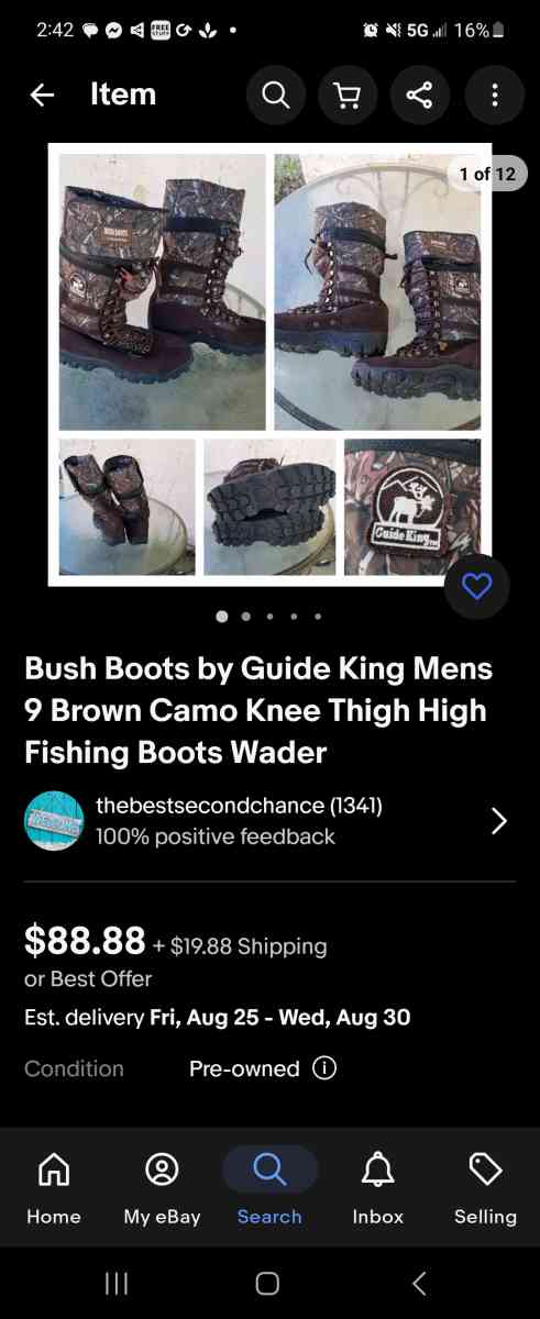 Bush Boots by Guide king - Vanceboro, North Carolina - FleaMarketBay