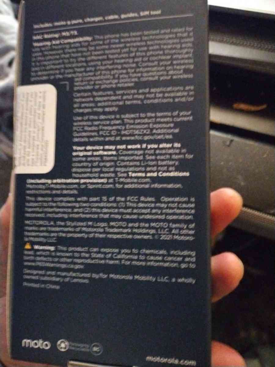 NEW IN BOX MOTO PURE G LTE  TMOBILE - Garden Grove, California - FleaMarketBay