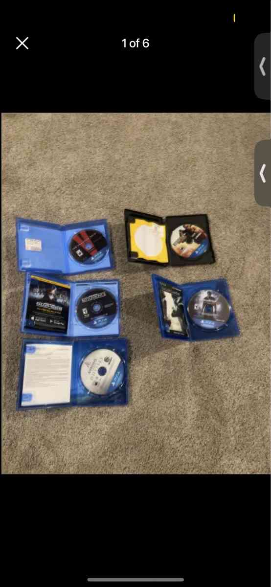 PlayStation 4 Slim 500 GB with blue controller and 5 games - Hurst, Texas - FleaMarketBay