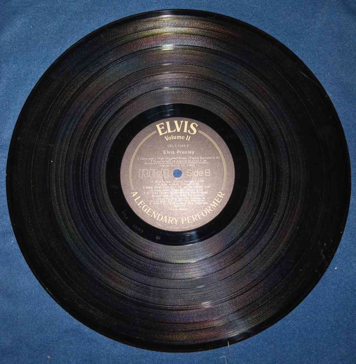 Elvis volume two A legendary performer vinyl record - Indianapolis, Indiana - FleaMarketBay