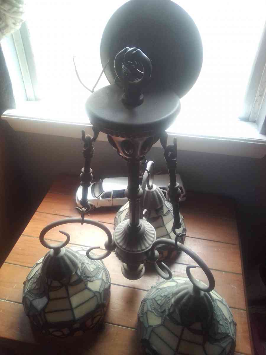 Stain Glass Chandelier - Lawton, Oklahoma - FleaMarketBay