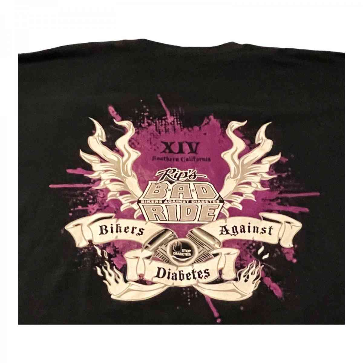 2018 Bikers Against Diabetes Ride Tee XL NWOT - Fontana, California - FleaMarketBay