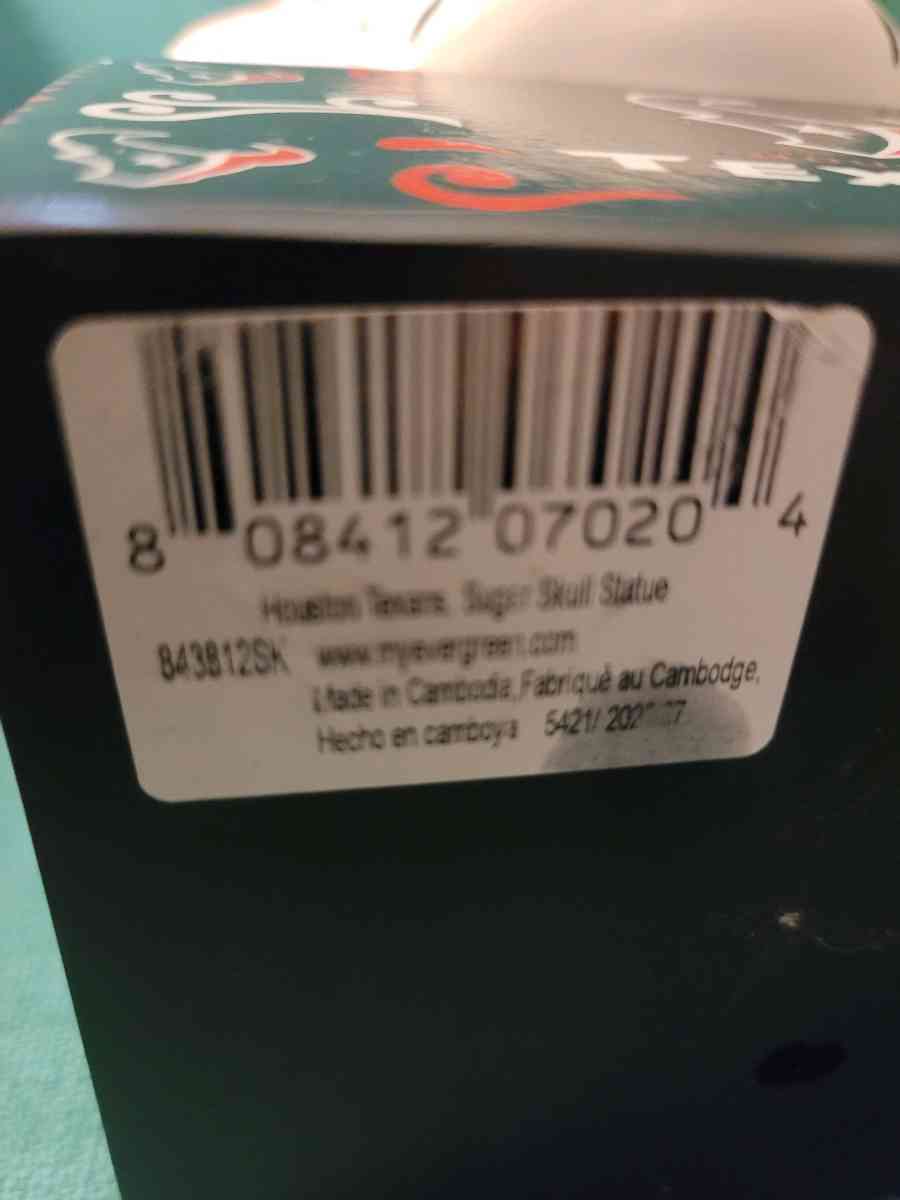 NFL HOUSTON TEXANS SUGAR SKULL STATUE - Harriman, Tennessee - FleaMarketBay