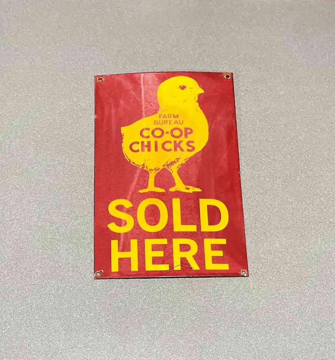chicks sold here sign vintage