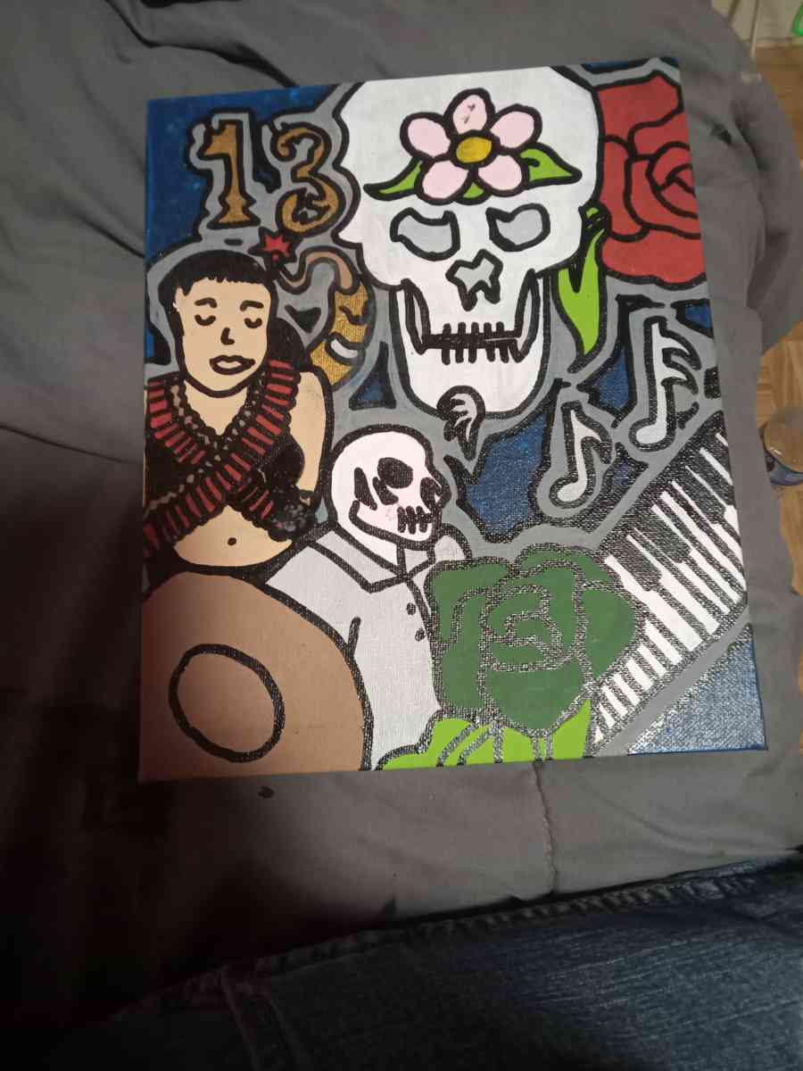 paintings Shemron and a skull painted - Magnolia, Texas - FleaMarketBay