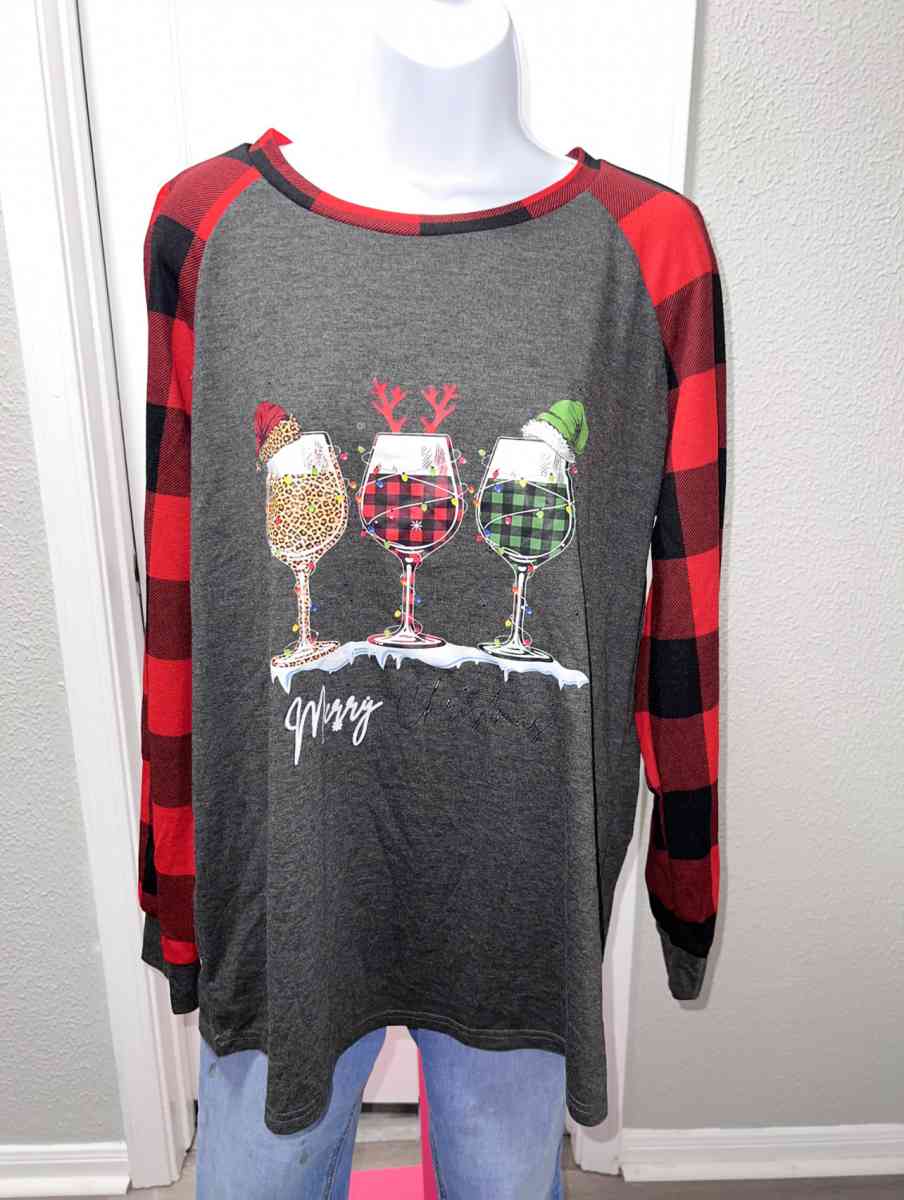 2XL Long Sleeve Merry Christmas Shirt - Houston, Texas - FleaMarketBay