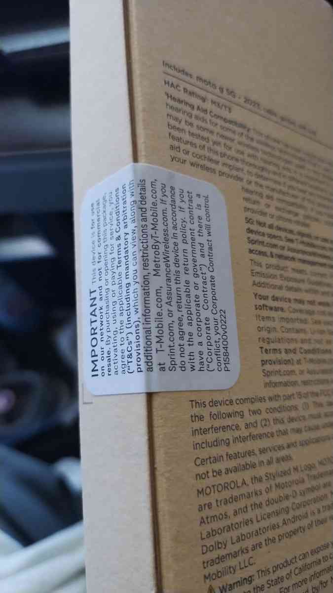 NEW 2023 MODEL MOTO  G 5G LTE   64GB TMOBILE - Garden Grove, California - FleaMarketBay