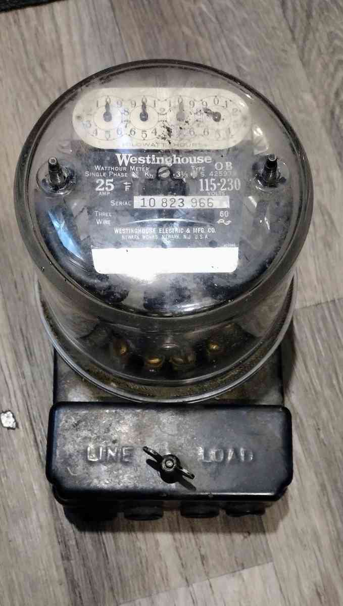 Westinghouse 25 amp meter - Joplin, Missouri