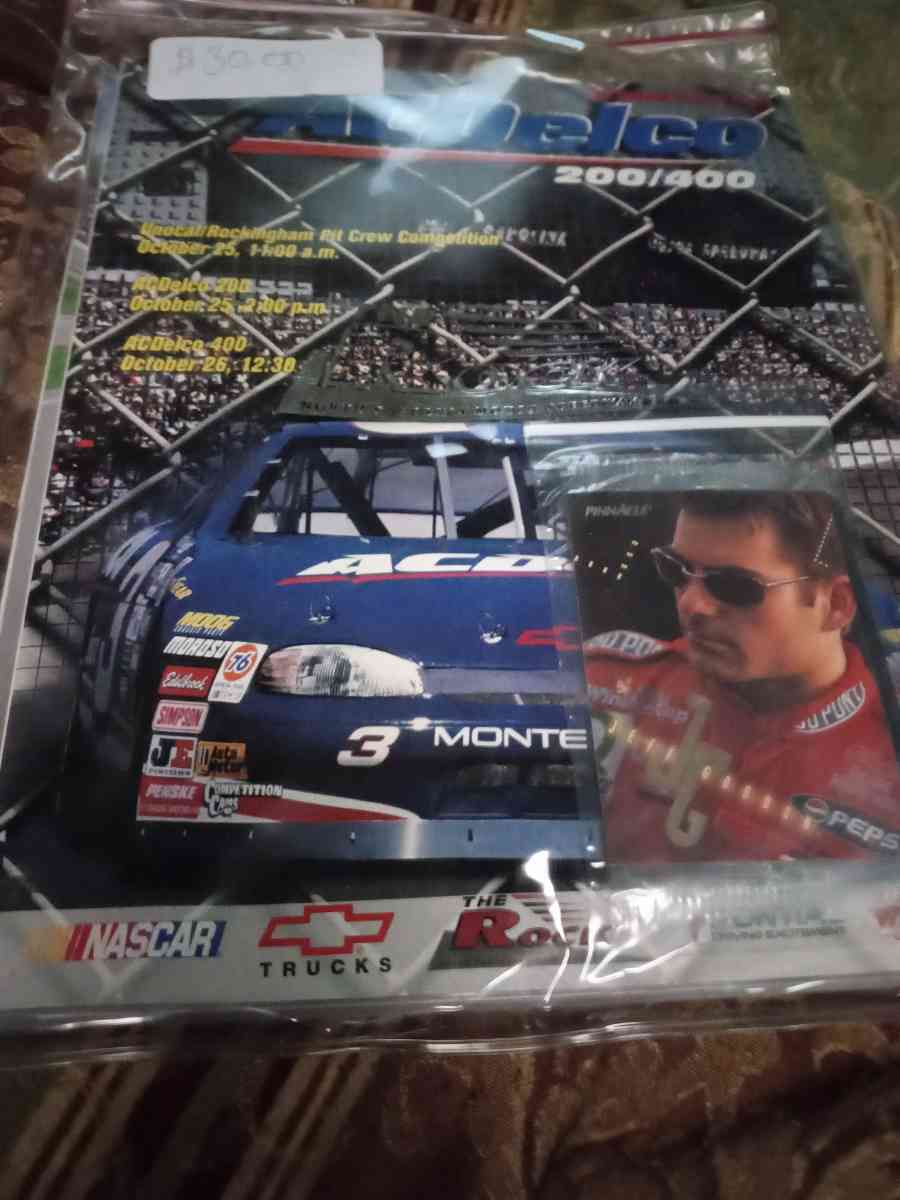 1997 AC Delco Winston cup racing book from NC Motor speedway