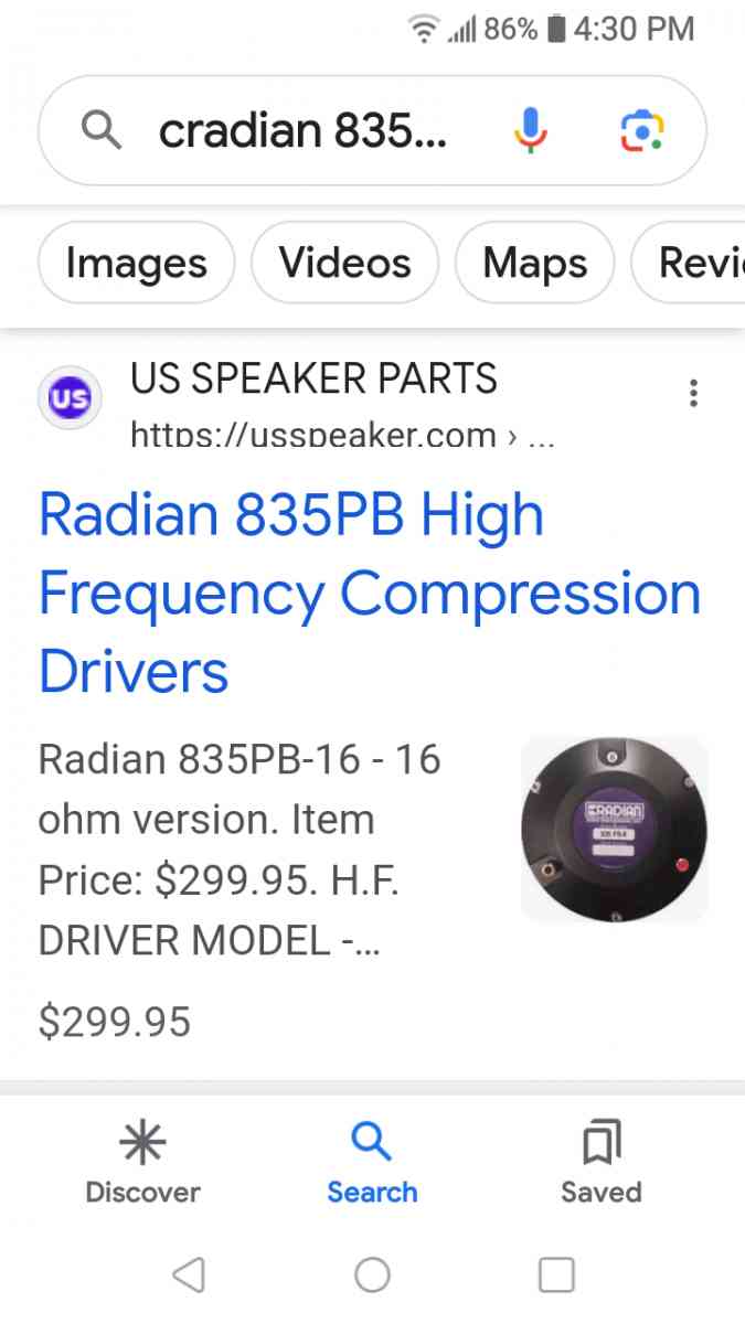 RADIAN high frequency compression drivers 4 available 200 ea - Los Angeles, California - FleaMarketBay