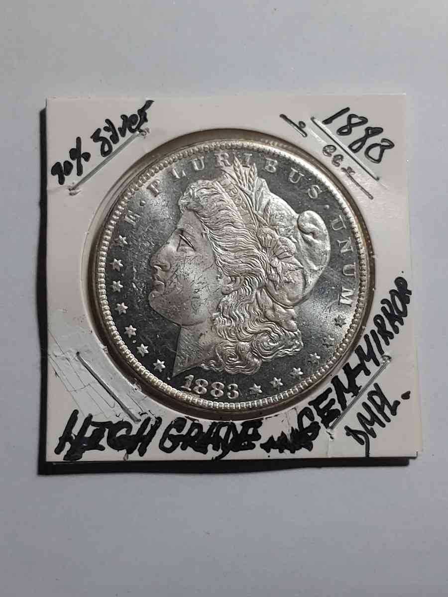 HIGH GRADE GEM DEEP MIRROR DMPL SILVER 1883 cc - Brooklyn, New York