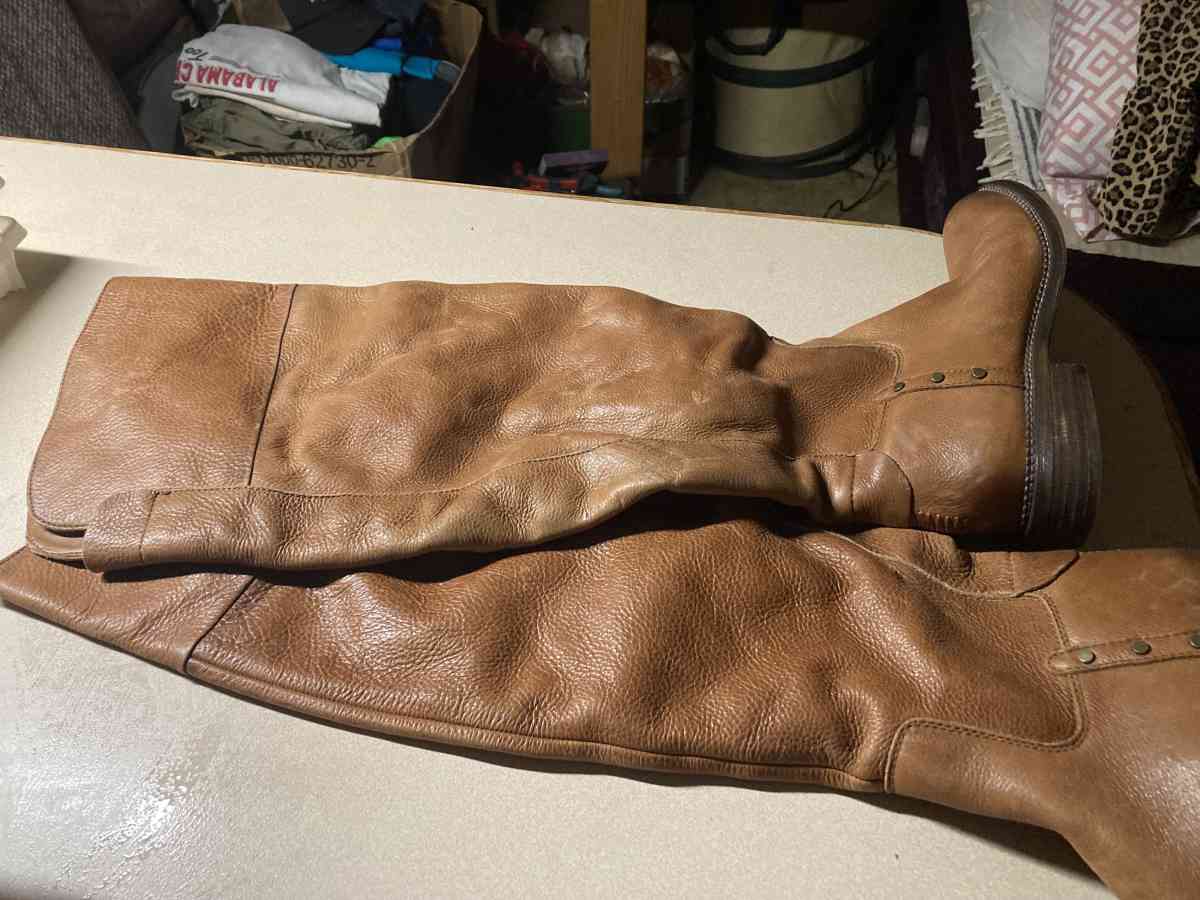 Franco Sarto Over the knee browns genuine leather boots - Bessemer, Alabama - FleaMarketBay