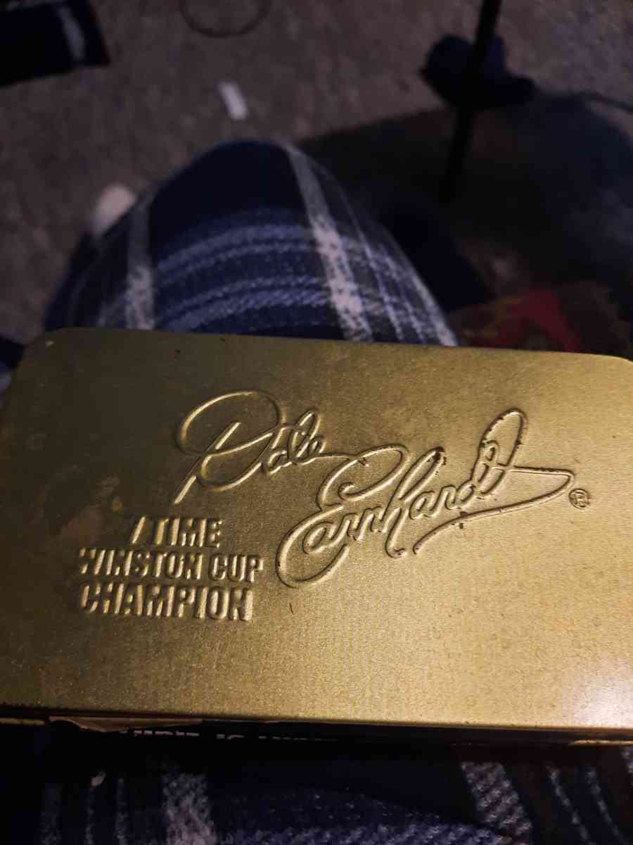 small tin box with Dale Earnhardt 7 time Winston cup champio - Magnolia, Illinois - FleaMarketBay