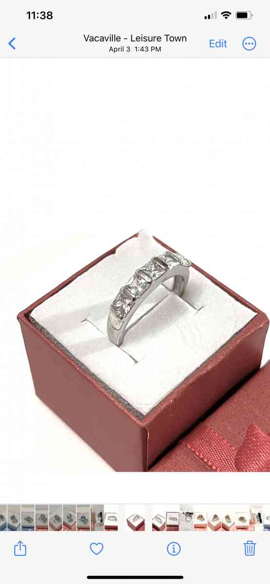 brand new solid silver wedding band size 7 - Vacaville, California - FleaMarketBay