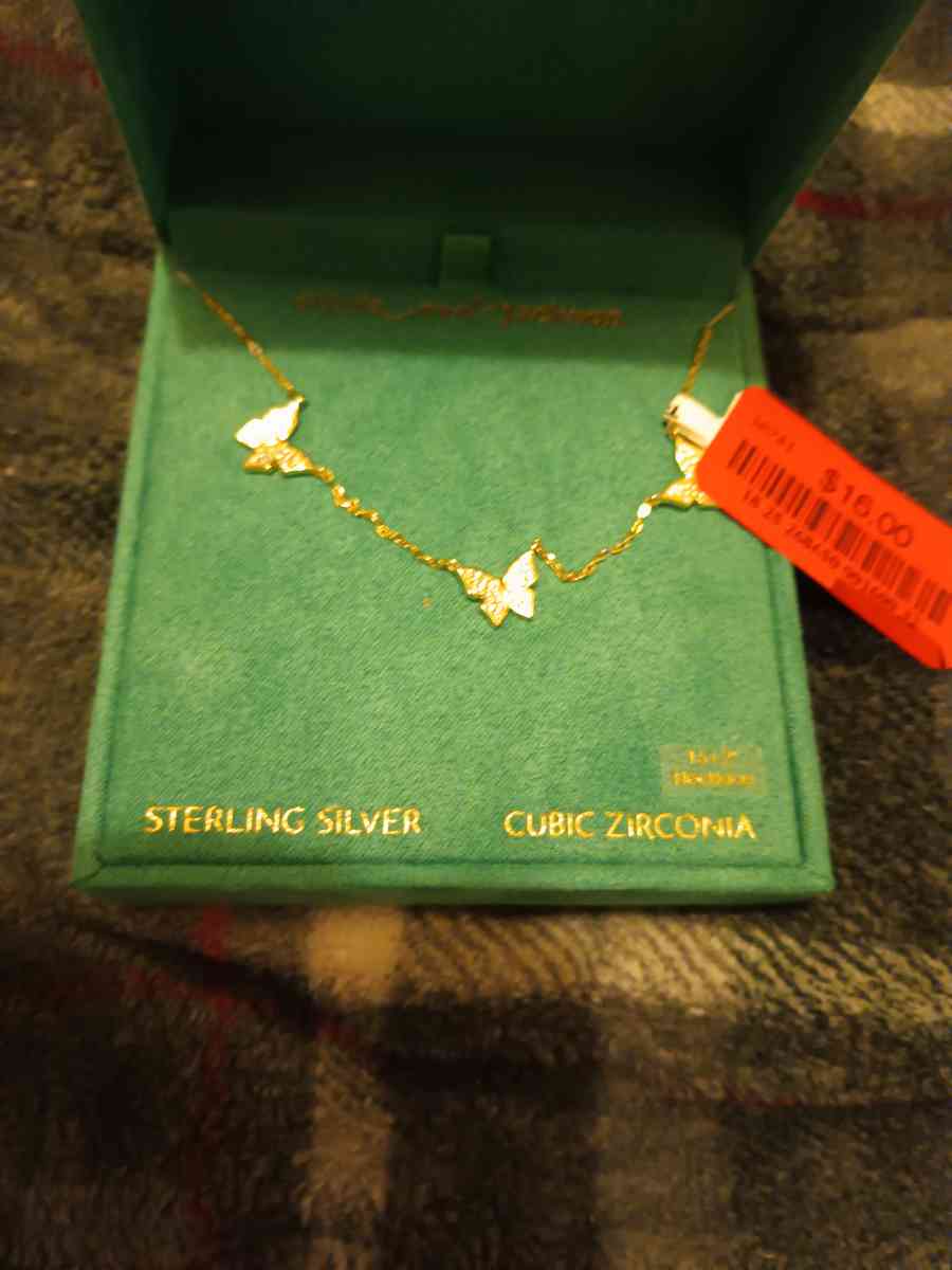 Sterling silver necklace butterflies - Pocatello, Idaho
