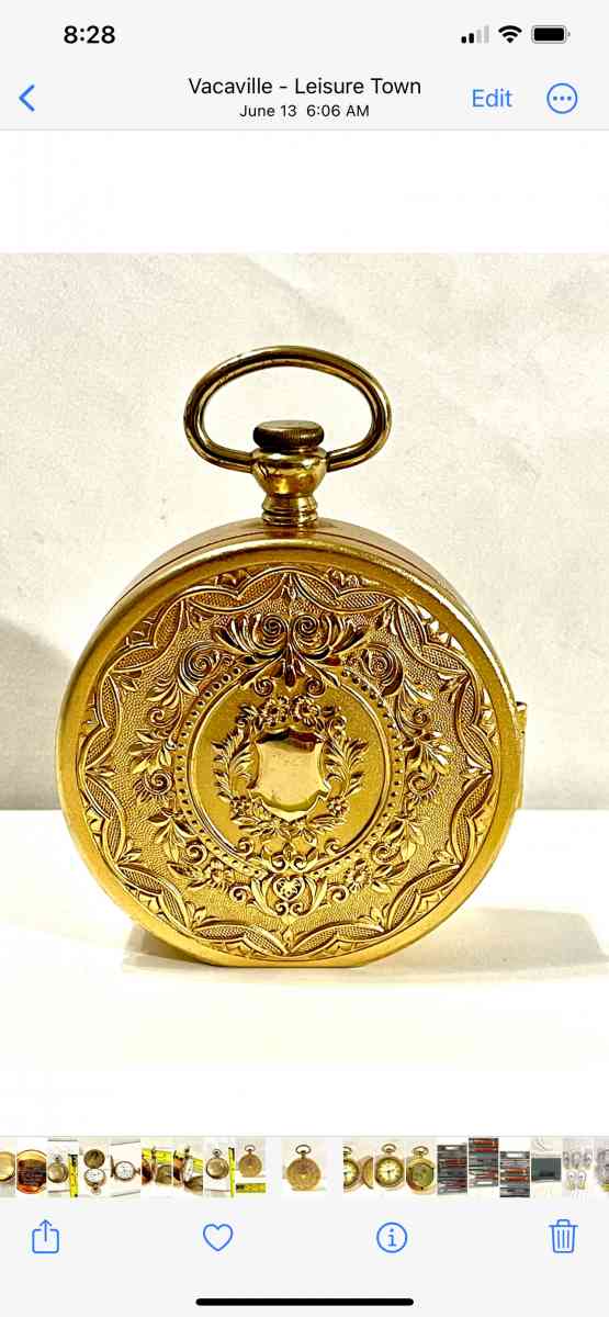 Vintage solid brass wind up clock - Vacaville, California - FleaMarketBay