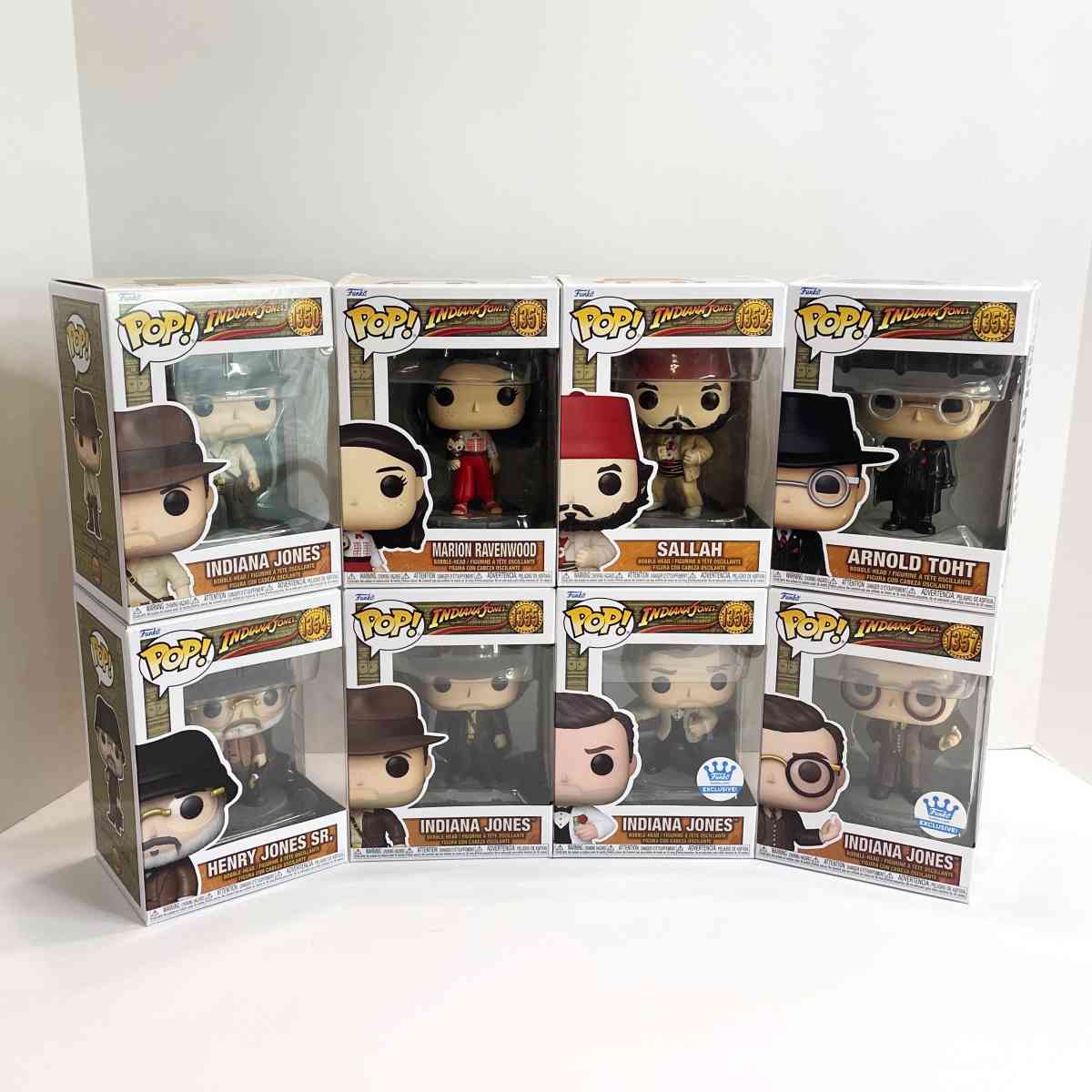 8pc Complete Set Indiana Jones Funko Pops MIB - Fontana, California